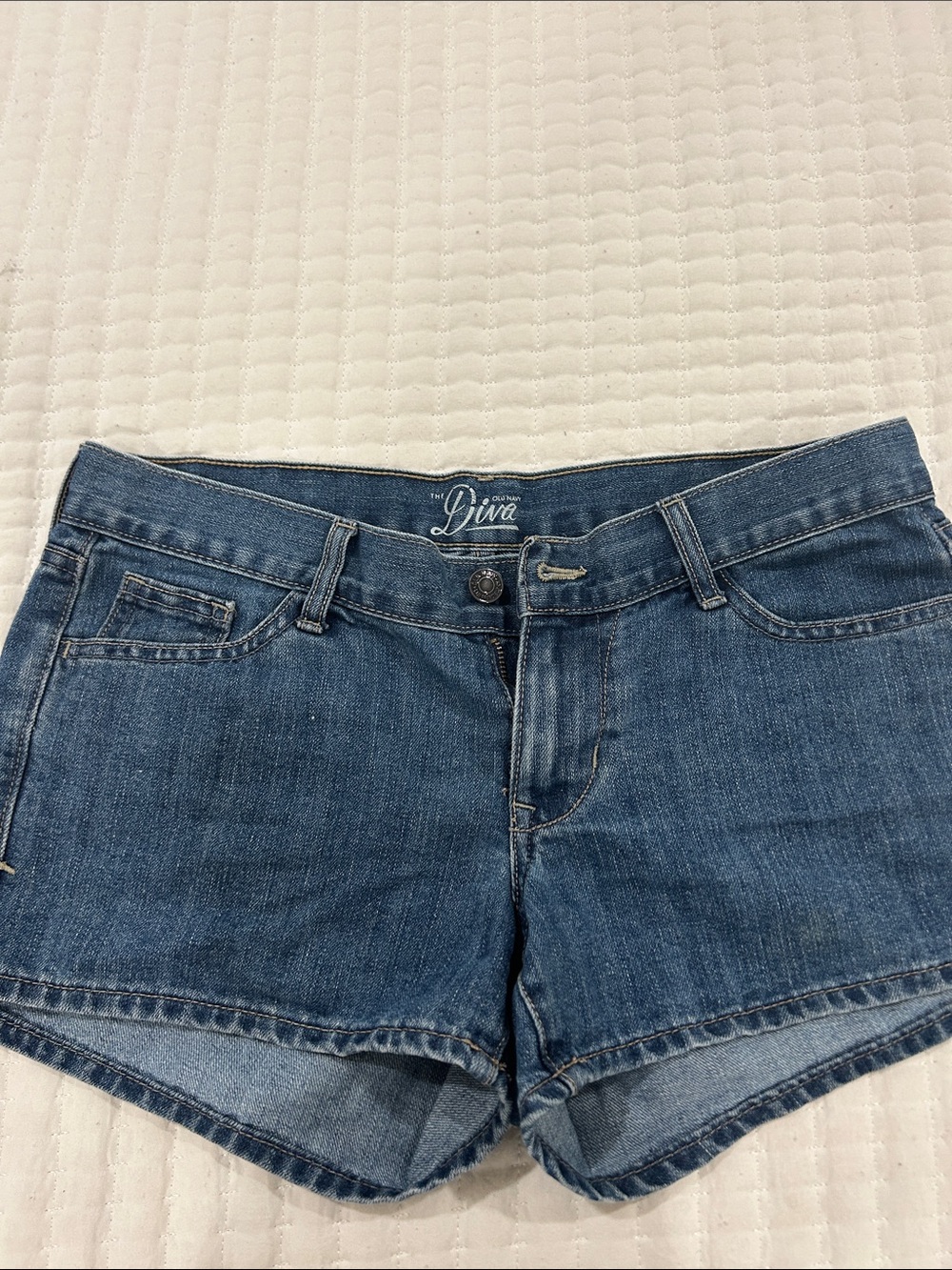 Diva Denim Cutoff Shorts - Medium Blue